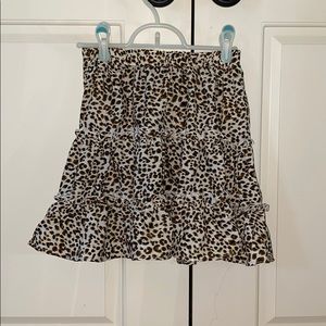 Flowy animal print skirt